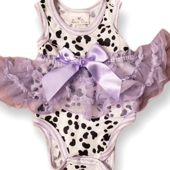 NWOT Laura Dare Dalmatian Print Tutu Onesie - Picture 6 of 6